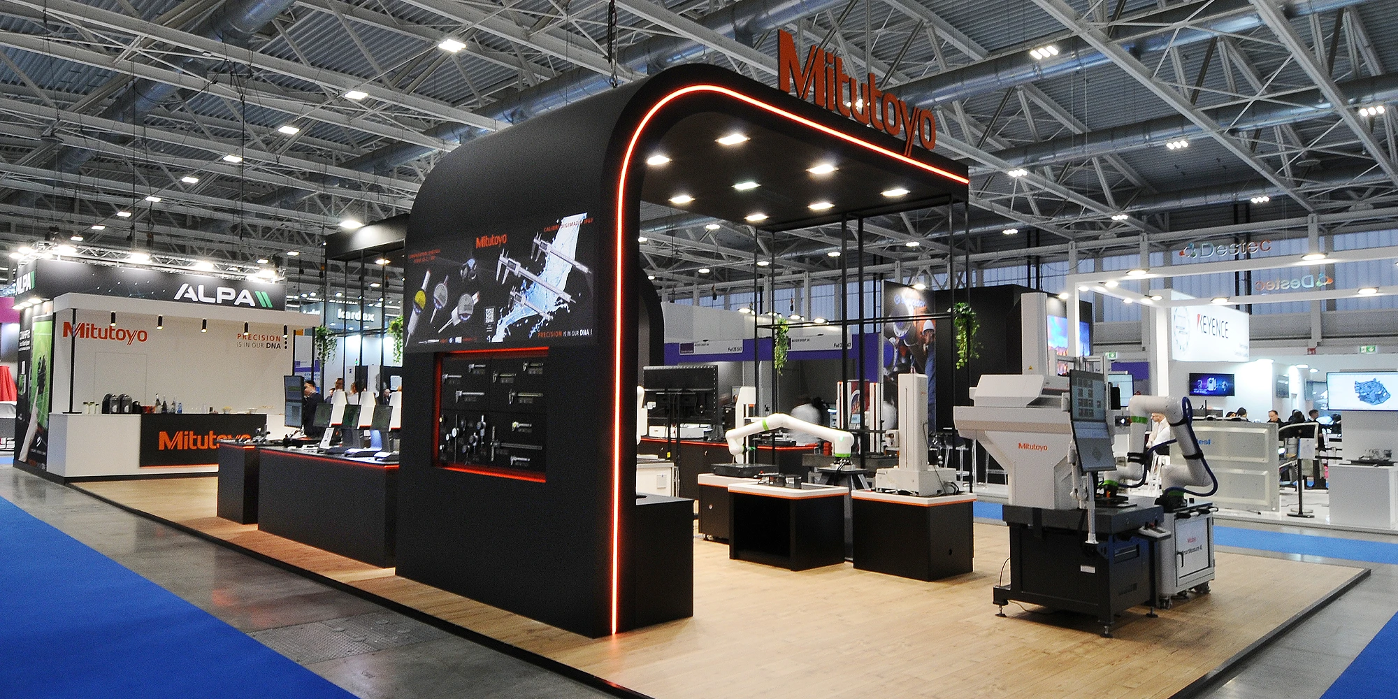 Allestimento stand fieristico bimu - Mitutoyo Italia